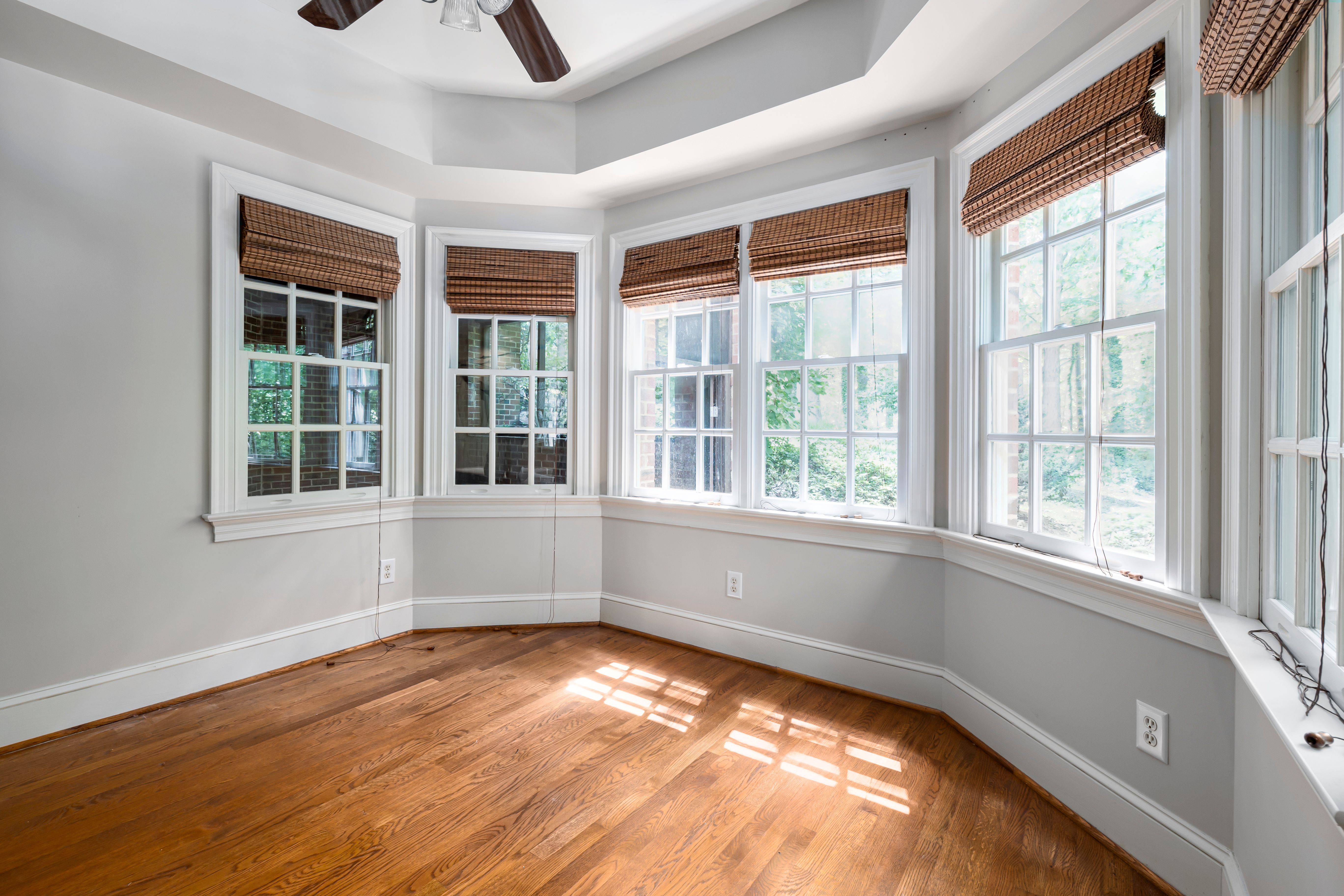 Beautiful window coverings in modern home